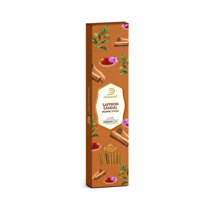 Saffron-Sandal-Bambooless-Luxury-Incense-Sticks-1-DevDarshan.